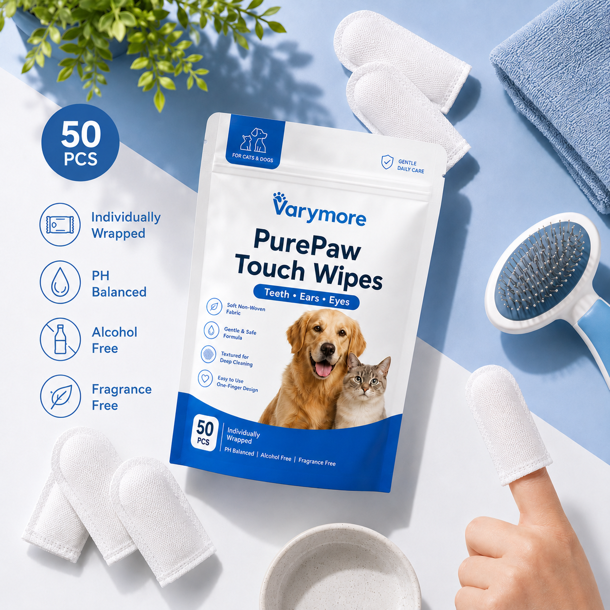 PurePaw Touch Wipes
